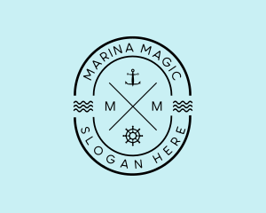 Nautical Ship Anchor logo design