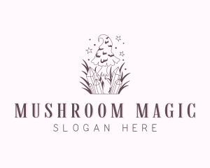 Organic Mushroom Fungus logo design