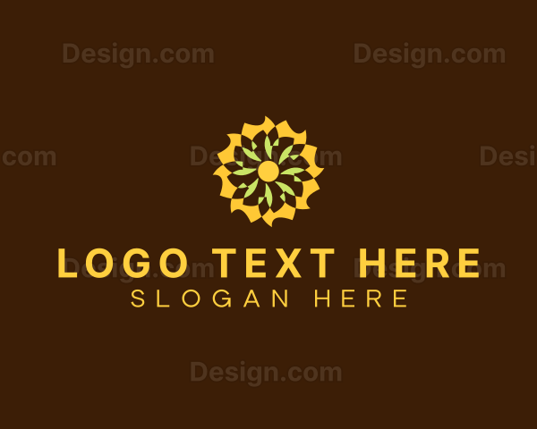 Geometric Flower Sun Logo