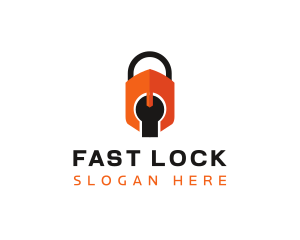 Spartan Helmet Padlock logo design