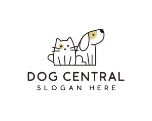 Dog Cat Veterinary logo design