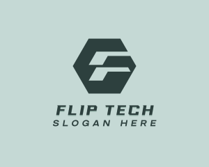 Tech Logistics Letter F logo design