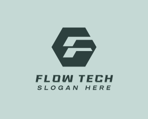 Tech Logistics Letter F logo design