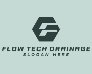 Tech Logistics Letter F logo design