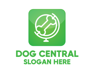 Dog Globe Application logo design