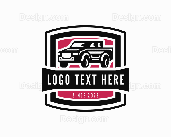 Pickup Truck Transport Logo