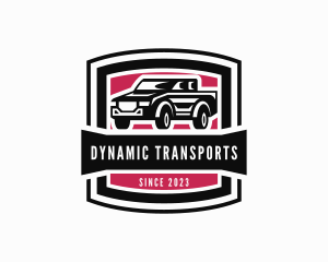 Pickup Truck Transport logo design