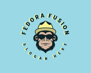 Cool Fedora Monkey  logo design