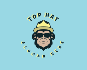 Cool Fedora Monkey  logo design