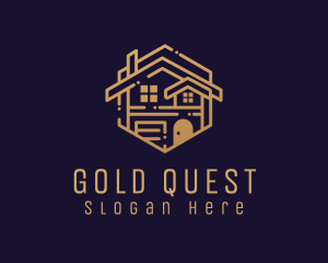 Gold House Real Estate logo design