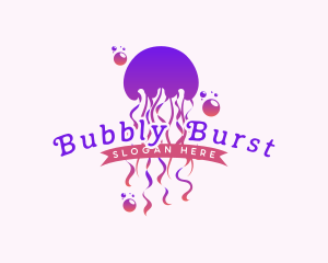 Bubble Sting Jellyfish logo design