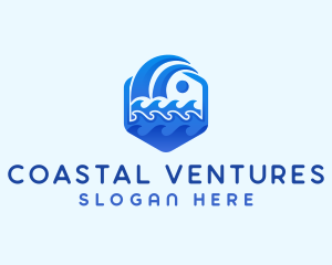 Ocean Water Wave  logo design