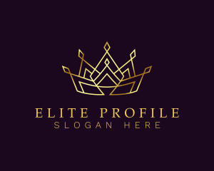 Golden Regal Crown logo design