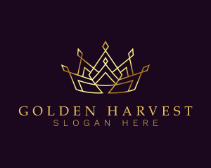 Golden Regal Crown logo design