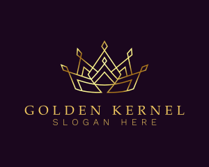 Golden Regal Crown logo design