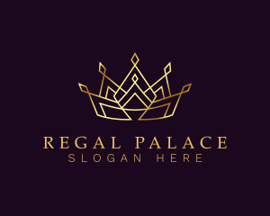 Golden Regal Crown logo design