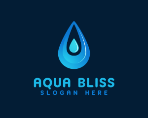 Blue Aqua Fluid logo design