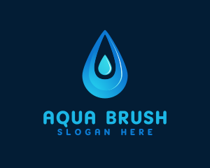 Blue Aqua Fluid logo design