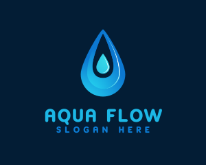 Blue Aqua Fluid logo design