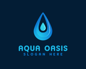 Blue Aqua Fluid logo design