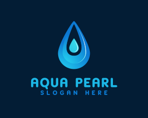 Blue Aqua Fluid logo design