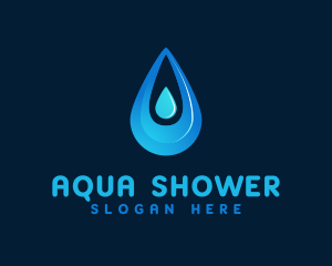 Blue Aqua Fluid logo design