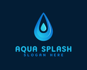 Blue Aqua Fluid logo design