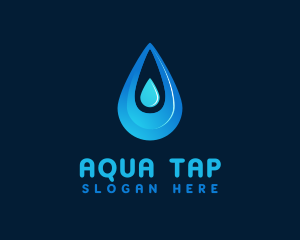 Blue Aqua Fluid logo design