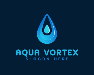 Blue Aqua Fluid logo design