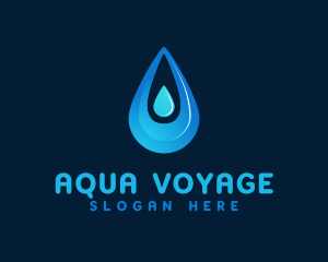 Blue Aqua Fluid logo design