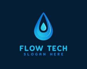 Blue Aqua Fluid logo