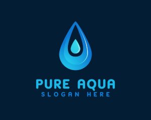 Blue Aqua Fluid logo design