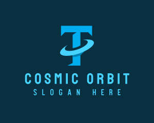 Blue Letter T Orbit logo