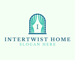 Window Curtain Home Decor logo design