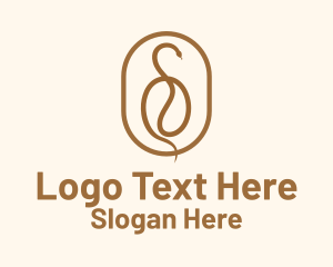 Coffee Bean Snake Logo