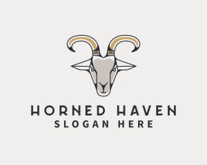 Goat Ranch Horn logo design