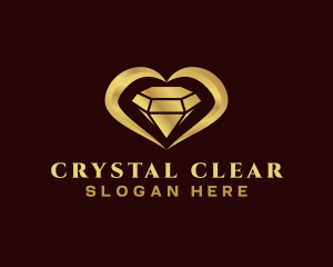 Jewelry Heart Diamond logo design