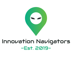 Alien Location Pin logo design