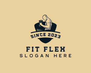 Muscle Bodybuilding Fitness logo design