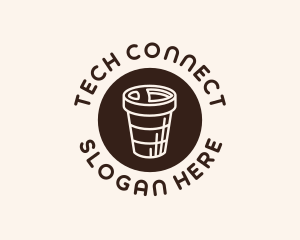 Stroke Coffee Cup Logo
