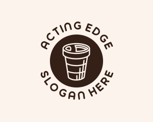 Stroke Coffee Cup logo design