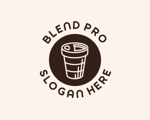 Stroke Coffee Cup logo design