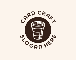 Stroke Coffee Cup logo design