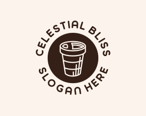 Stroke Coffee Cup logo design