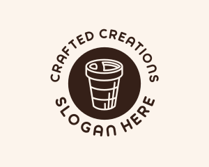 Stroke Coffee Cup logo design