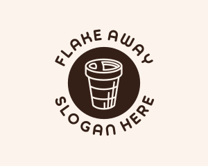 Stroke Coffee Cup logo design