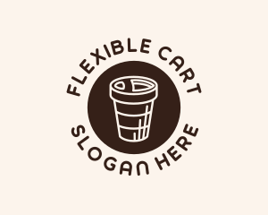 Stroke Coffee Cup logo design