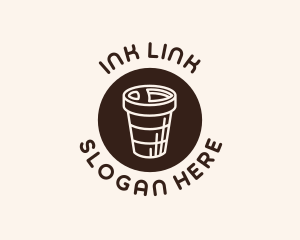 Stroke Coffee Cup logo design