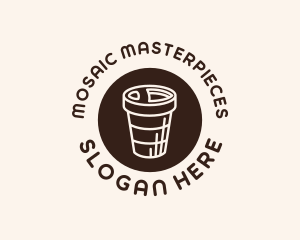 Stroke Coffee Cup logo design