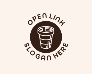 Stroke Coffee Cup logo design